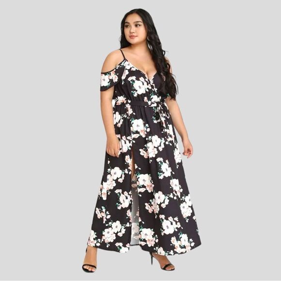 Bloom super nice maxi dress with cold shoulder design! New - Picture 2 of 10